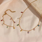 18KT Gold Plated Grace Multicolour Bracelet - Atulya Jewellers