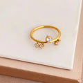 18KT Gold Plated Saylor CZ Ring - Atulya Jewellers