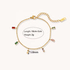 18KT Gold Plated Grace Multicolour Bracelet - Atulya Jewellers