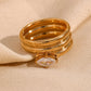 18KT Gold Plated Elena CZ Ring