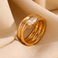 18KT Gold Plated Elena CZ Ring