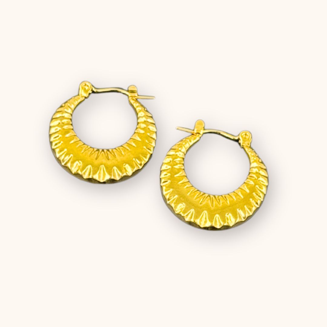 18KT Gold Plated Kitkat Hoops
