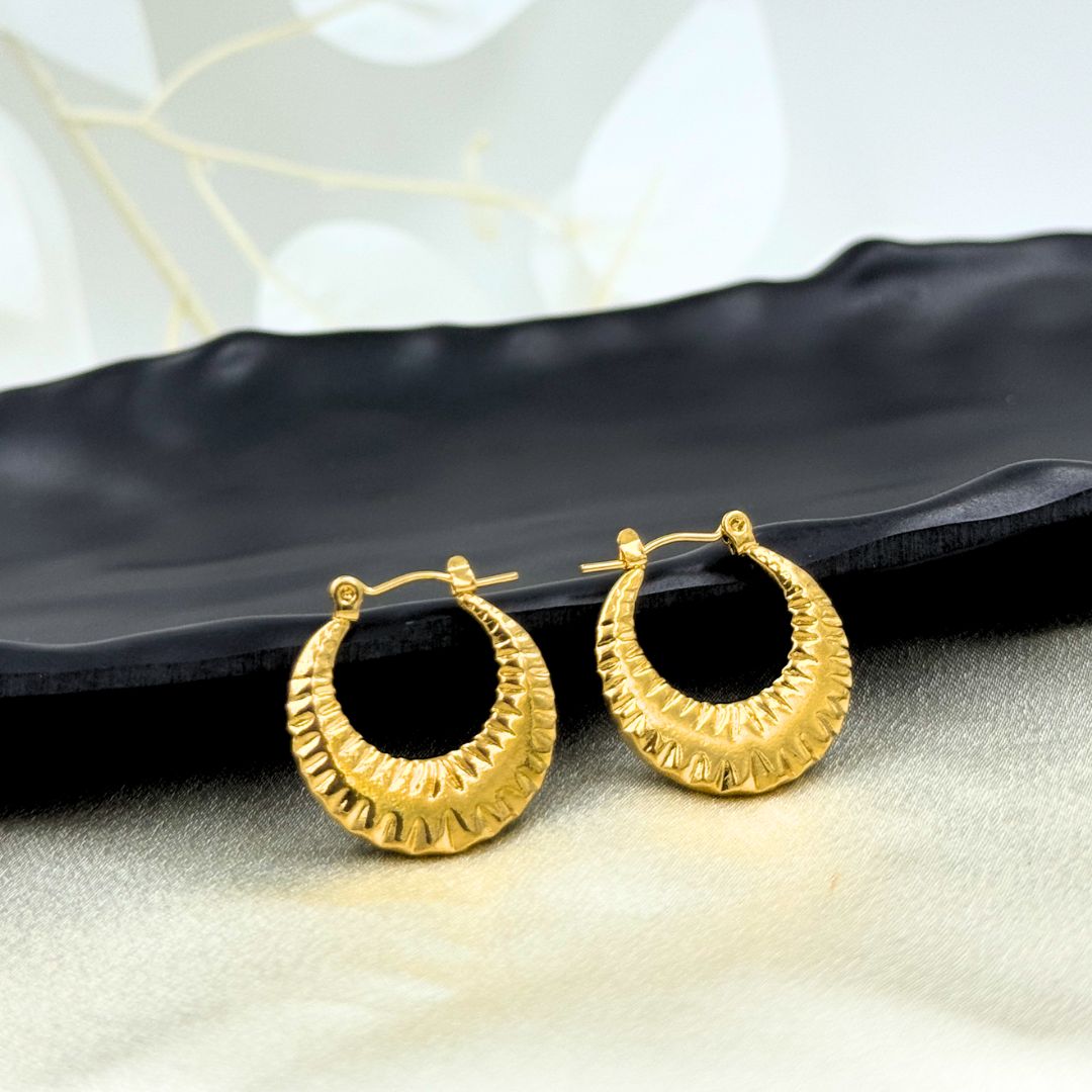 18KT Gold Plated Kitkat Hoops