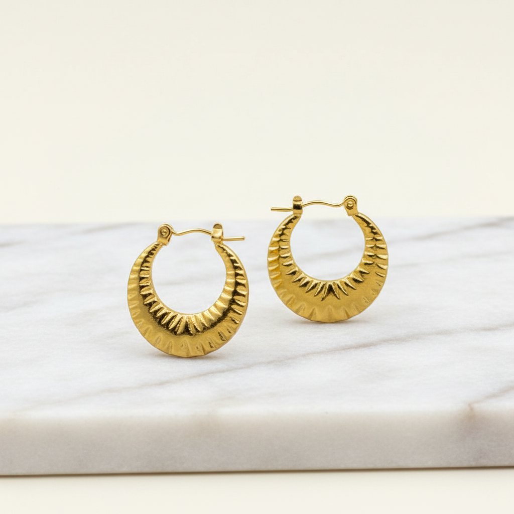 18KT Gold Plated Kitkat Hoops