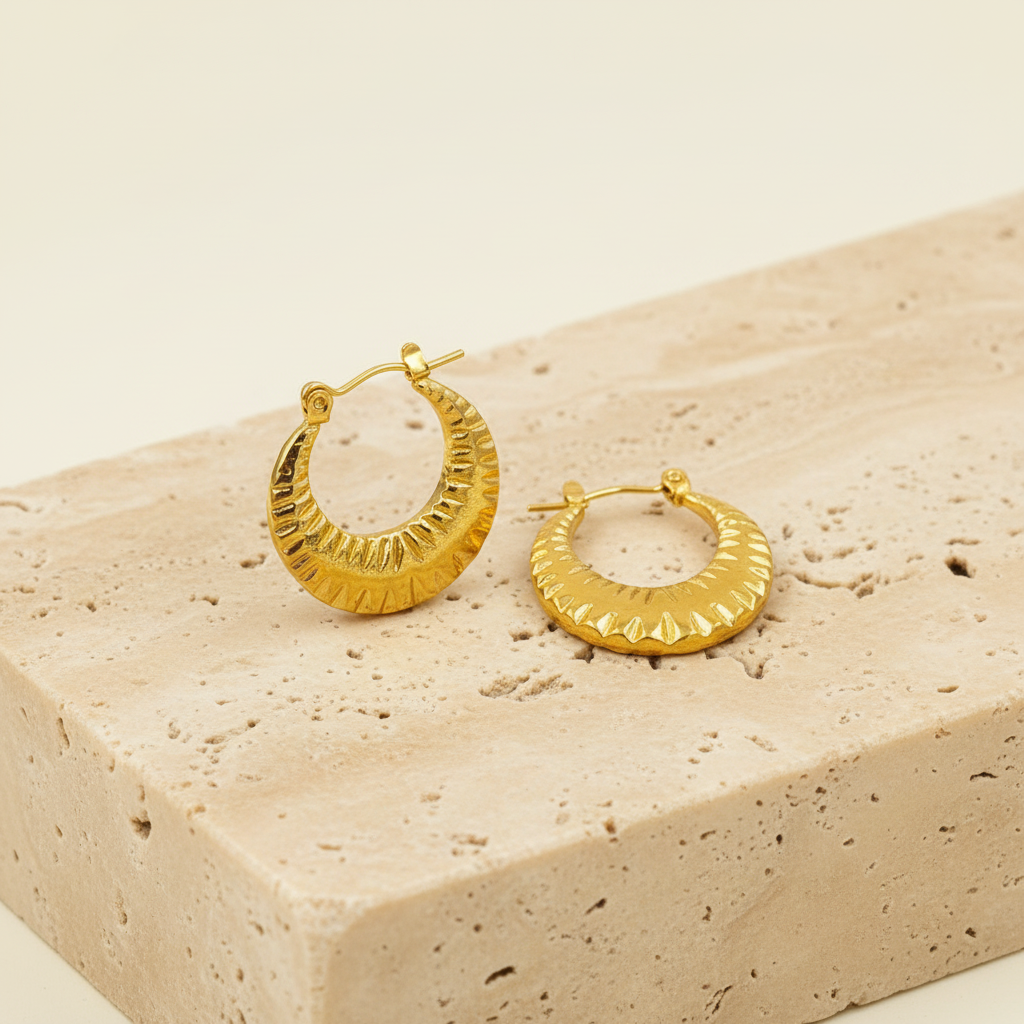 18KT Gold Plated Kitkat Hoops