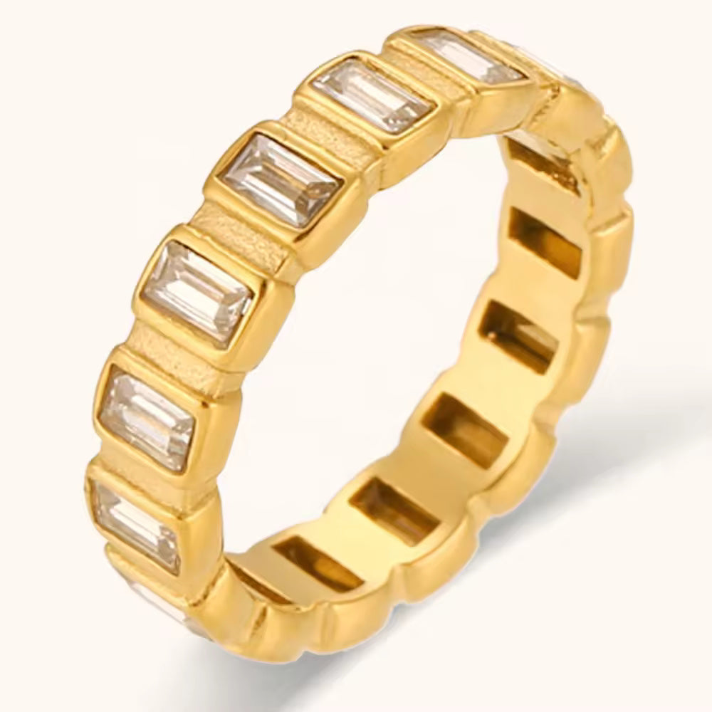 18KT Gold Plated Martin CZ Ring