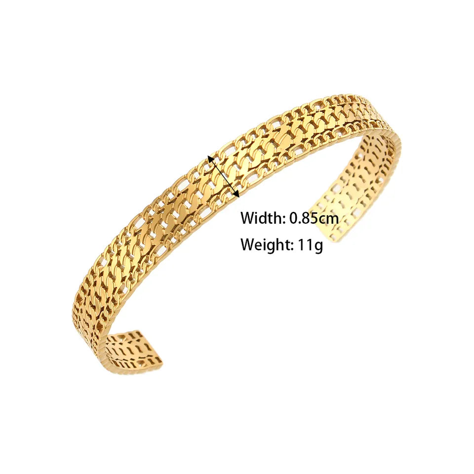 18KT Gold Plated Lucy Cuff Bracelet
