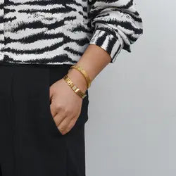 18KT Gold Plated Lucy Cuff Bracelet