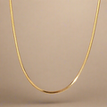 18KT Gold Plated Solid Snake Chain - Atulya Jewellers