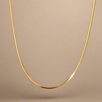 18KT Gold Plated Solid Snake Chain - Atulya Jewellers