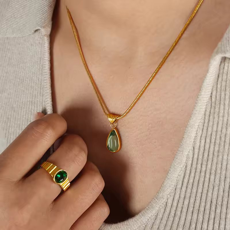 18KT Gold Plated Freya Necklace - Atulya Jewellers