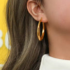 18KT Gold Plated Polly Hoop Earrings - Atulya Jewellers