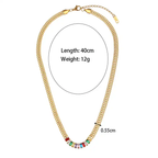 18KT Gold Plated Sheen CZ Necklace Multicolour - Atulya Jewellers