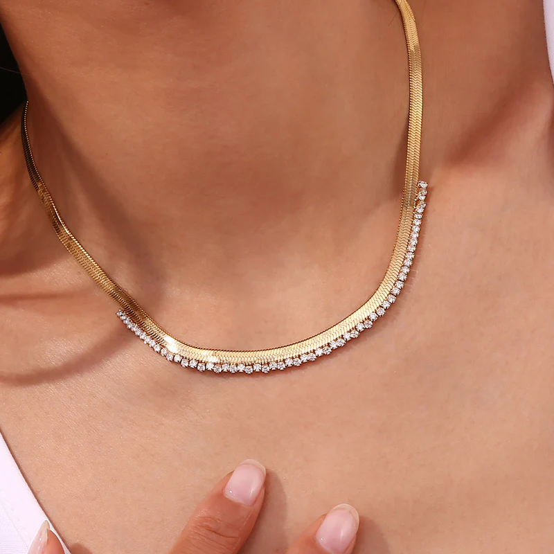 18KT Gold Plated Olivia Necklace - Atulya Jewellers