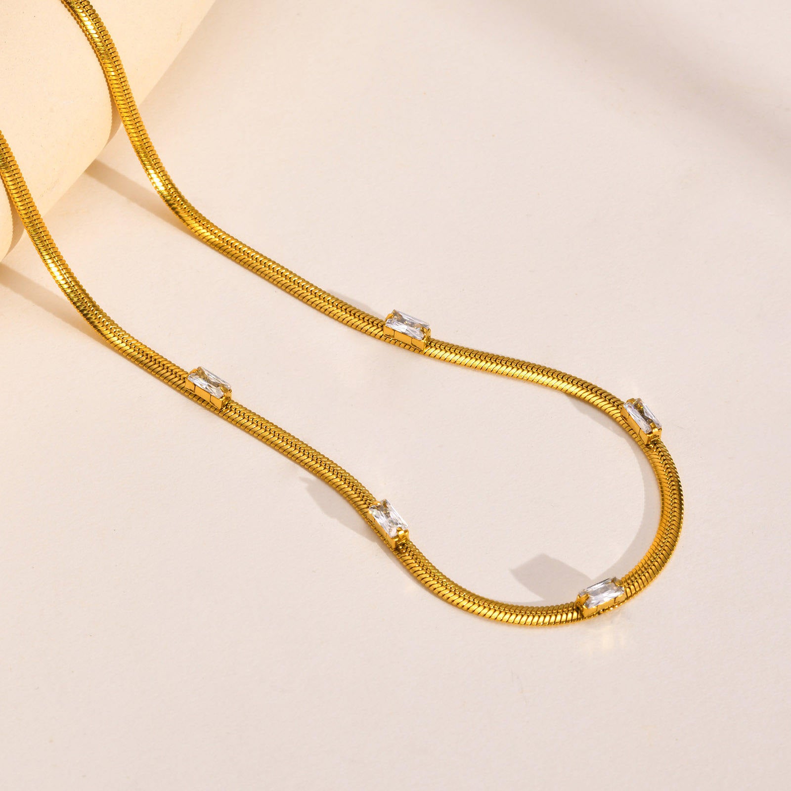 18KT Gold Plated Orlia Silk Necklace - Atulya Jewellers
