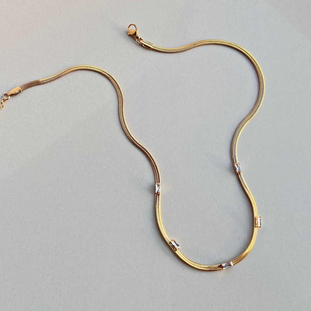 18KT Gold Plated Orlia Silk Necklace - Atulya Jewellers