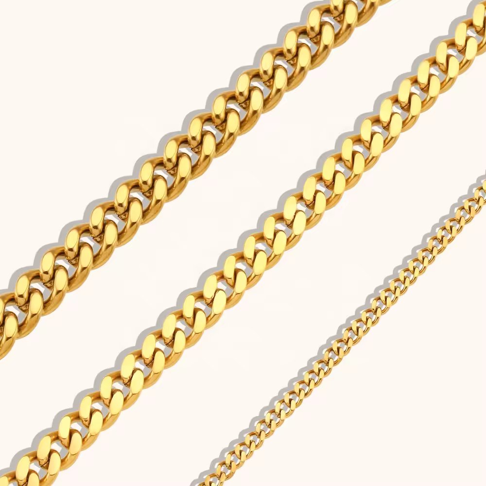 18KT Gold Plated Cuban Chain Bracelet - Atulya Jewellers