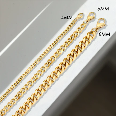 18KT Gold Plated Cuban Chain Bracelet - Atulya Jewellers