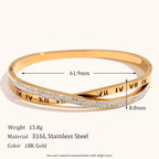 18KT Gold Plated Roman CZ Bracelet - Atulya Jewellers