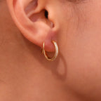 18KT Gold Plated Nora 2 in 1 CZ Huggies - Atulya Jewellers