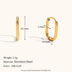 18KT Gold Plated Classic Oval Earrings 14mm - Atulya Jewellers