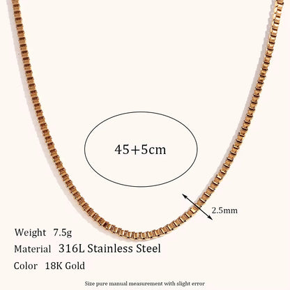 18KT Gold Plated Box Chain