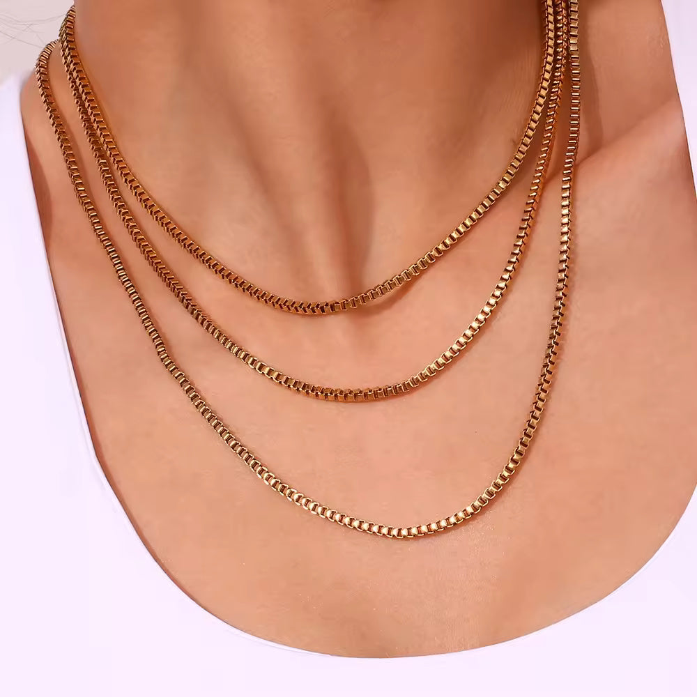 18KT Gold Plated Box Chain