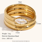 18KT Gold Plated Elena CZ Ring - Atulya Jewellers