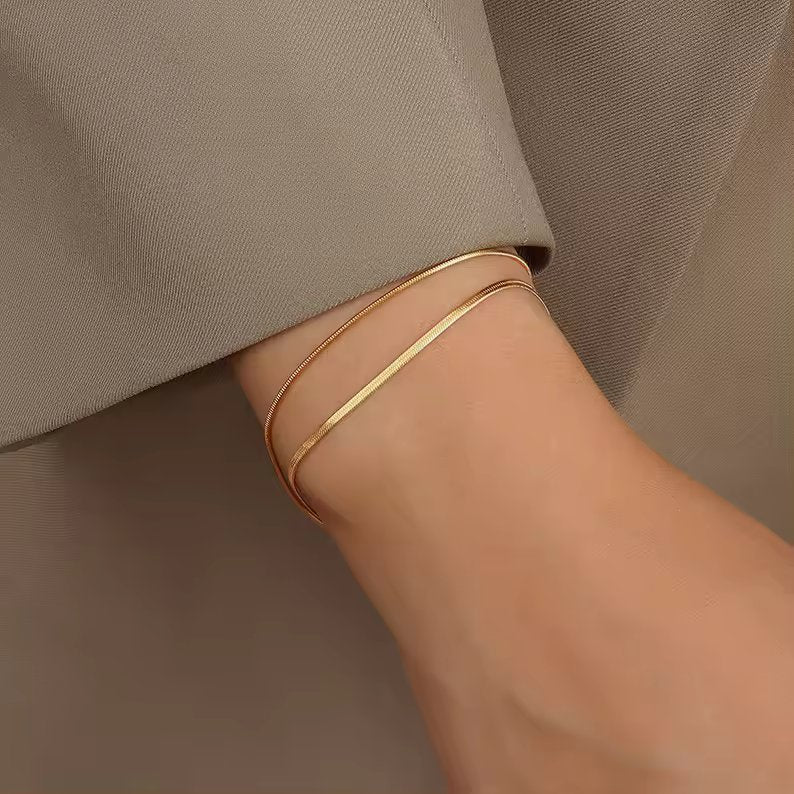 18KT Gold Plated Layered Silk Bracelet