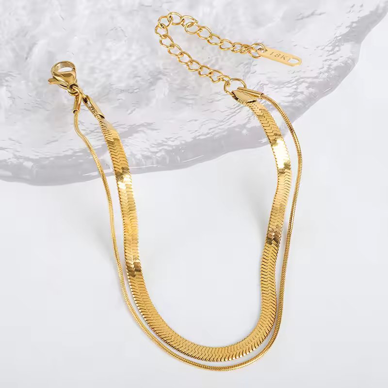 18KT Gold Plated Layered Silk Bracelet - Atulya Jewellers