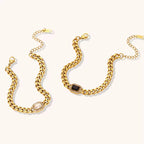 18KT Gold Plated Janet CZ Bracelet - Atulya Jewellers