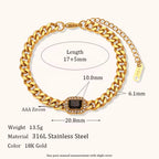 18KT Gold Plated Janet CZ Bracelet - Atulya Jewellers