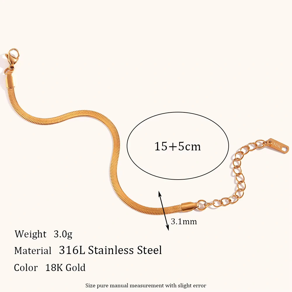 18KT Gold Plated Silk Chain Bracelet - Atulya Jewellers