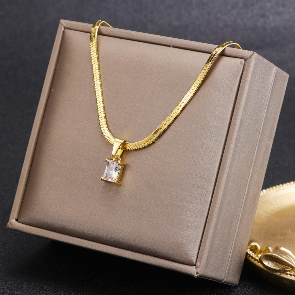 18KT Gold Plated Silk Rhinestone Necklace - Atulya Jewellers