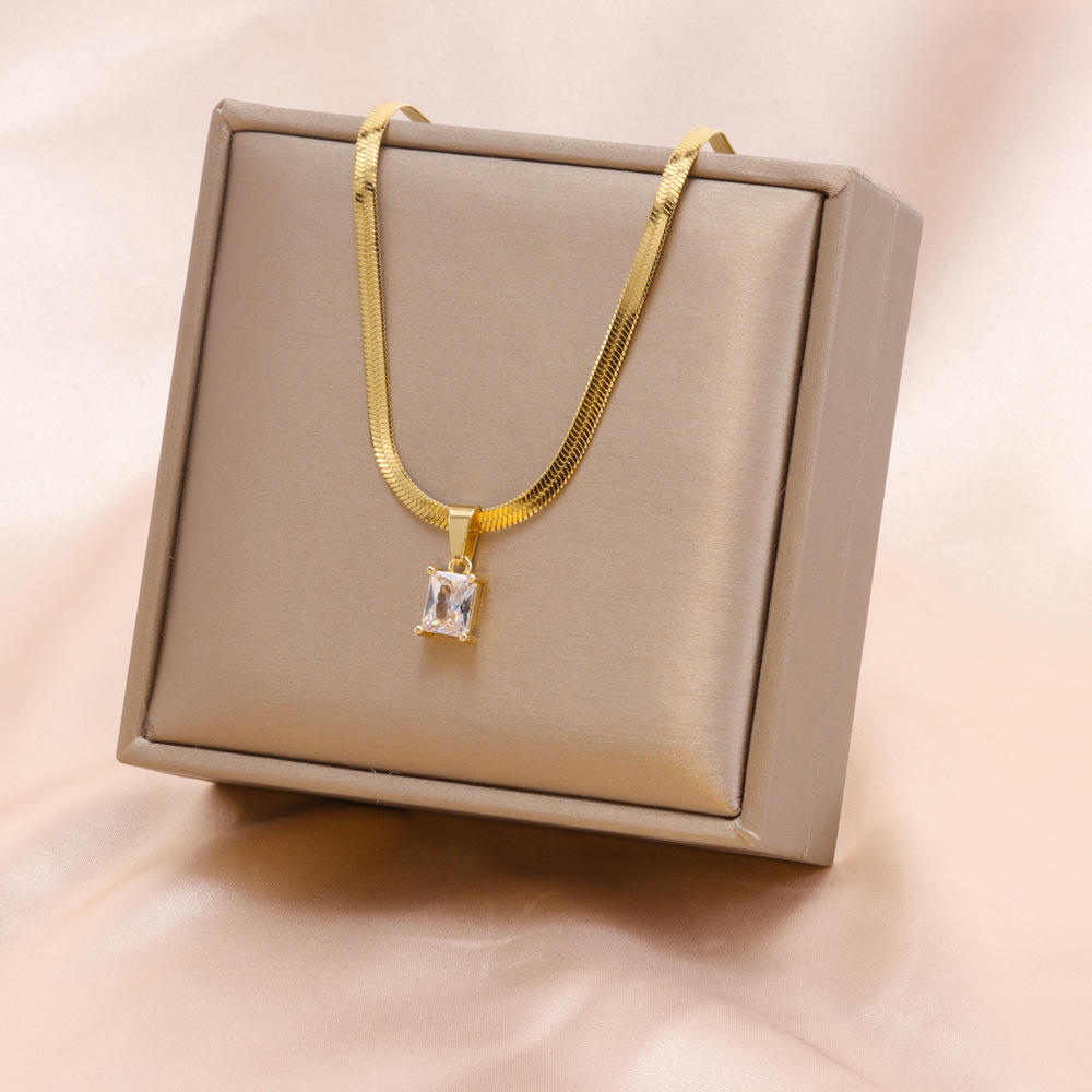 18KT Gold Plated Silk Rhinestone Necklace - Atulya Jewellers