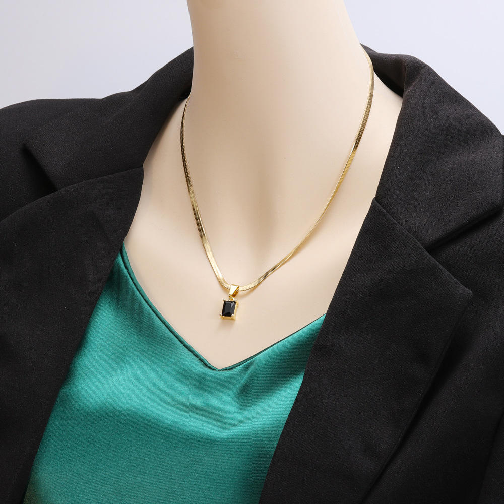 18KT Gold Plated Silk Rhinestone Necklace - Atulya Jewellers