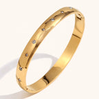 18KT Gold Plated Seren Star Bangle - Atulya Jewellers
