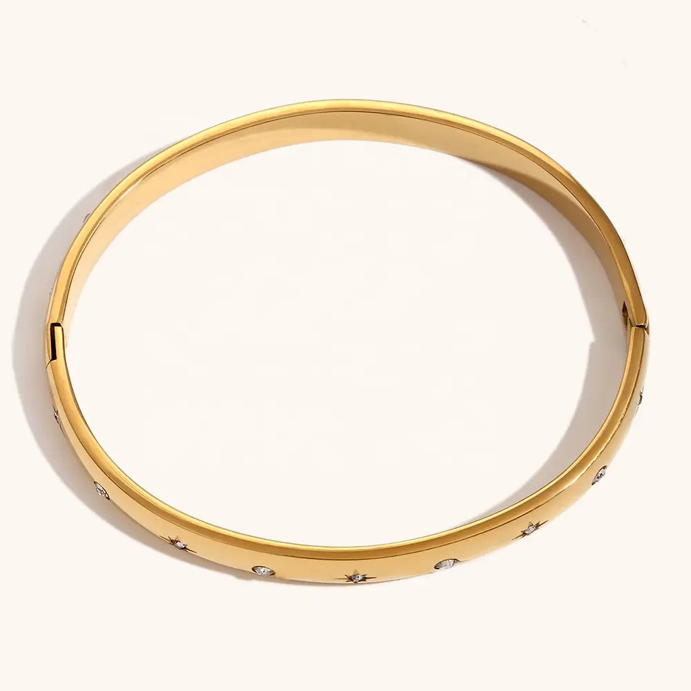 18KT Gold Plated Seren Star Bangle - Atulya Jewellers