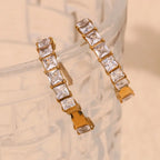 18KT Gold Plated Emma CZ Huggies - Atulya Jewellers