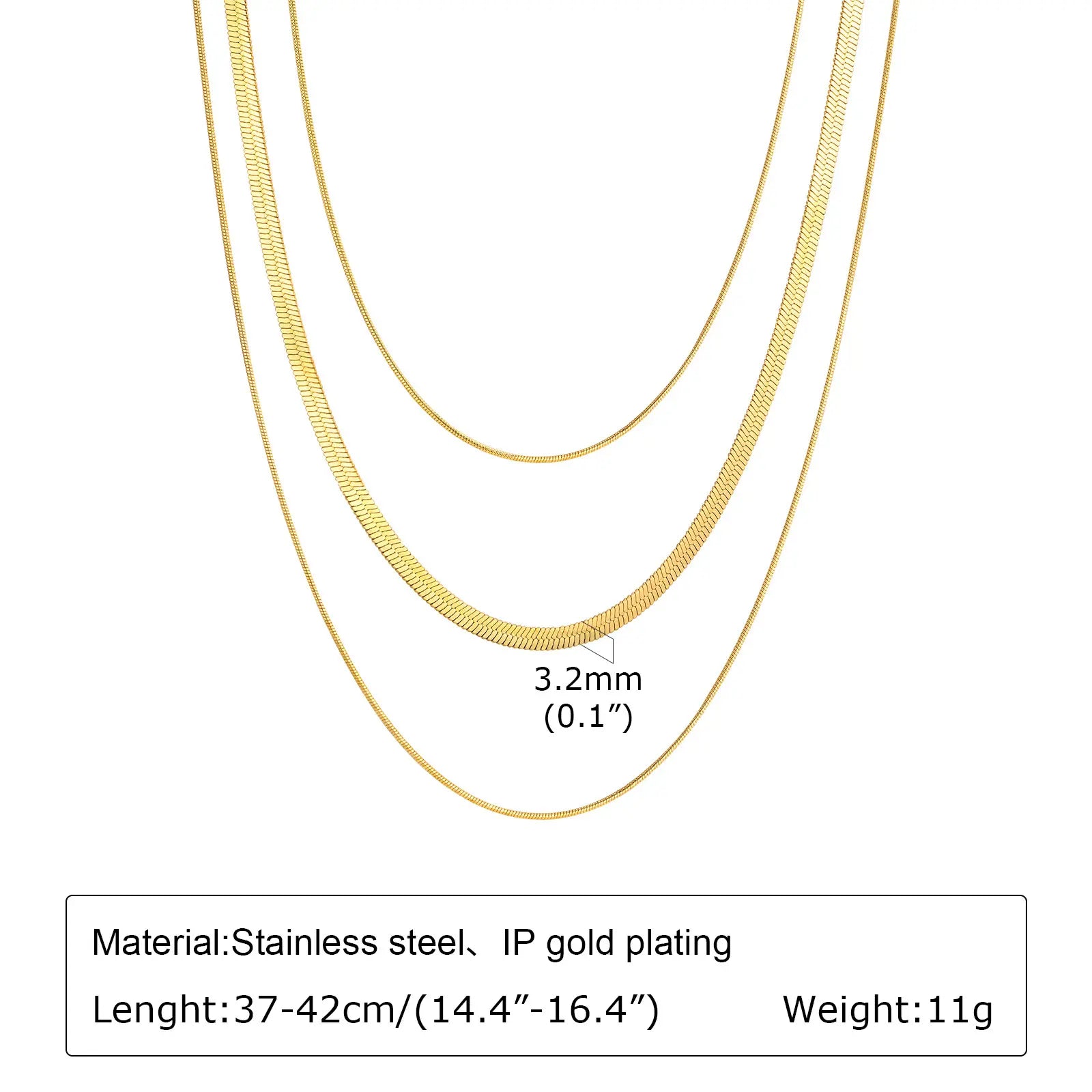 18KT Gold Plated Tri Layered Silk Chain - Atulya Jewellers