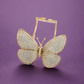 Flying Butterfly Diamond Ring - 18KT Gold Plated (Re-Sizable)