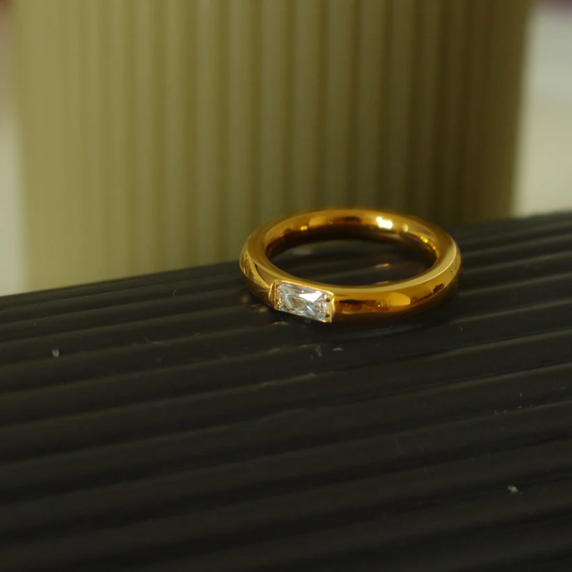 18KT Gold Plated Voletta Ring - Atulya Jewellers