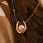 18KT Gold Plated U Pearl Necklace