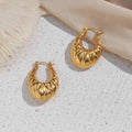18KT Gold Plated Ava Hoop Earrings - Atulya Jewellers