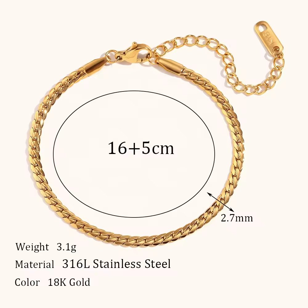 18KT Gold Plated Kathie Mini Bracelet - Atulya Jewellers
