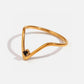 18KT Gold Plated Vee Ring