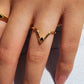 18KT Gold Plated Vee Ring