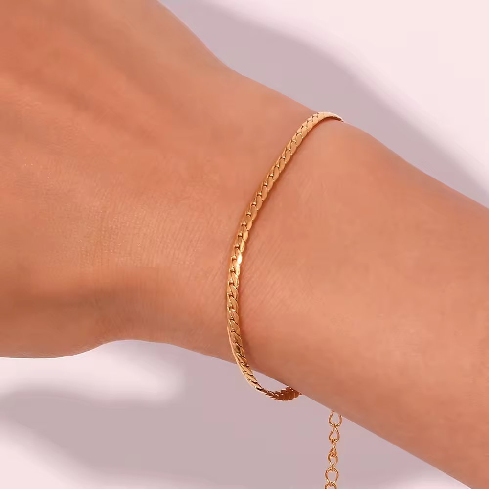 18KT Gold Plated Kathie Mini Bracelet - Atulya Jewellers