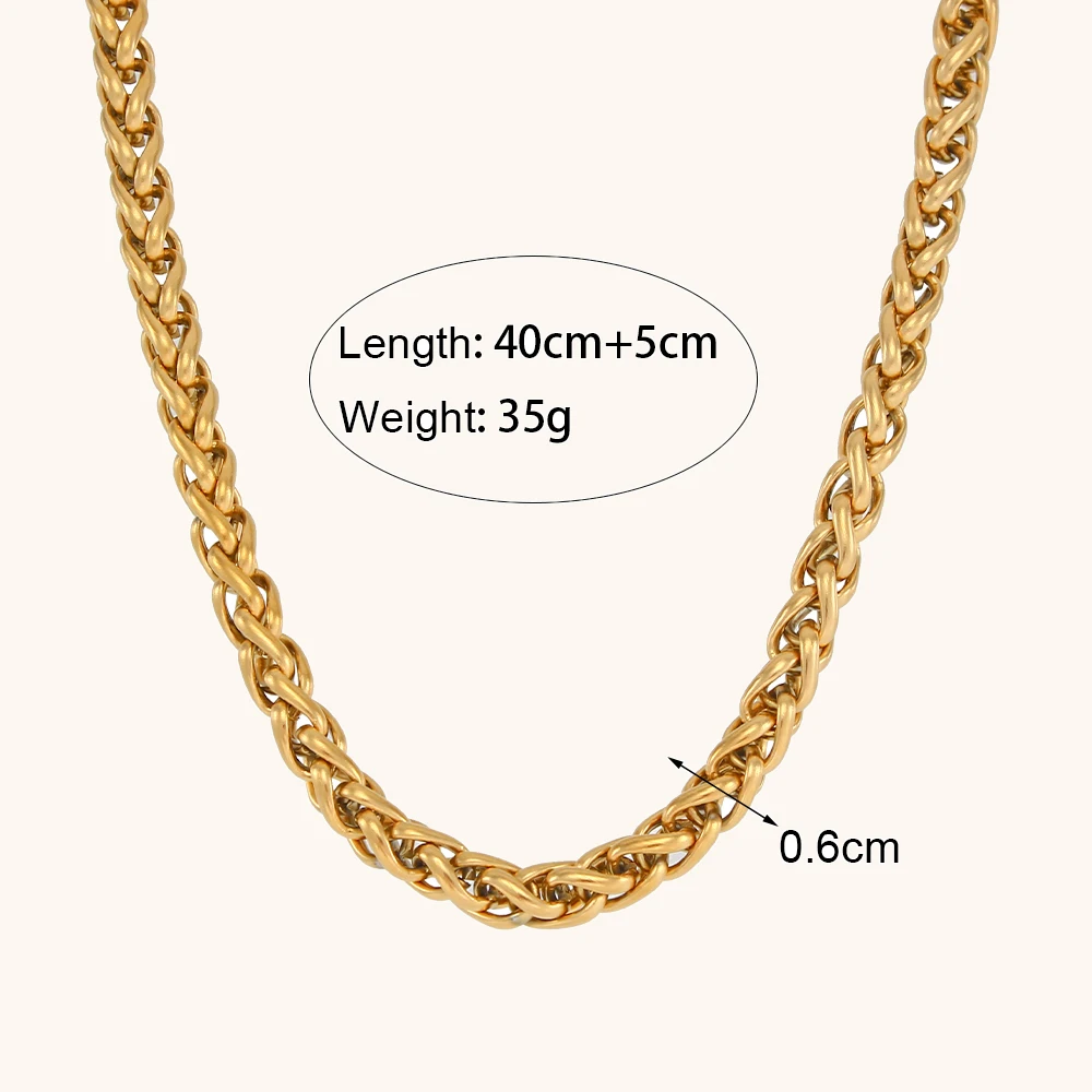 18KT Gold Plated Wheat Chain - Main Image
