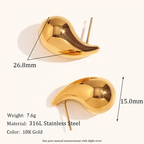 18KT Gold Plated Waterdrop Earrings - Atulya Jewellers